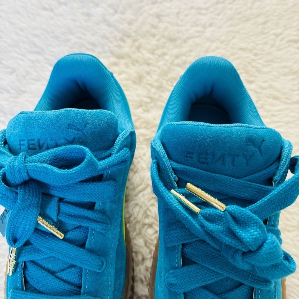 Puma Fenty x Creeper Phatty Speed Blue/Lime Suede Unisex Sneakers EU 37 US W6 M5 - Picture 10 of 12